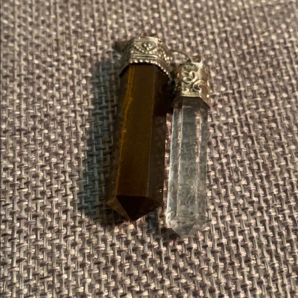 Crystal point pendants